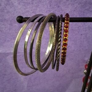 Assortment of bangle bracelets